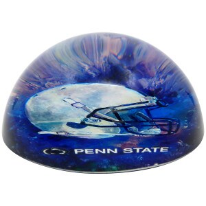 dome paperweight with football helmet painting, Athletic Logo and Penn State